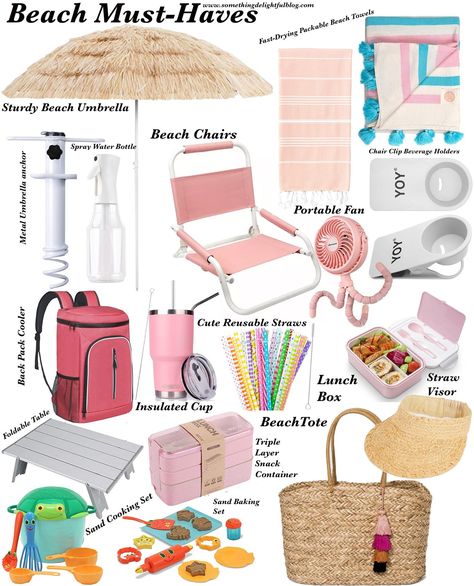 Beach Packing Essentials, Beach Picnic Essentials, Beach Supplies List, Beach House Essentials, Beach Neccesities, Beach Gear Must Have, Beach Items To Bring, Beach Must Haves For Women, Beach Must Haves For Adults