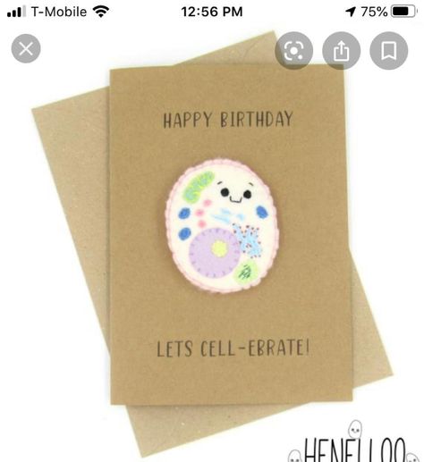 Biology Puns, Human Cell, Science Valentines, Birthday Puns, Science Puns, Visual Puns, Scientist Gifts, Science Birthday, Pun Card