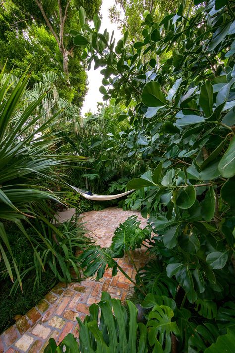 Tropical Secret Garden | Craig Reynolds Landscape Architecture | HGTV Tropical Backyard, Outdoor Remodel, Luxury Garden, Garden Route, Garden Backyard, Country Landscaping, Brick Patios, Garden Oasis, Tropical Landscaping