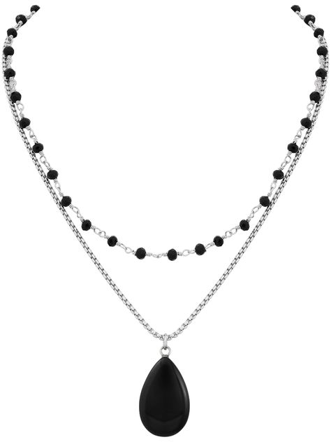 PRICES MAY VARY. GOTHIC BOHO Y2K LAYERED BLACK BEADED TEARDROP CHOKER NECKLACE: Our Black crystal necklace goes with most everyday outfits and look great with boho, hippie and gothic clothing and can be used as a Halloween or Valentine's Day costume MATERIALS: Meticulously crafted from high-quality copper, stainless steel, glass and crystal SIZE & LENGTH: The Black Teardrop Pendant measures 0.59 inches in width, 0.9 inches in length. The first bead chain is 13.7 inches, the second bead chain is Gothic Boho, Gothic Y2k, Boho Y2k, Christmas Jewelry Gift, Black Chain Necklace, Hoop Necklace, Gothic Choker, Goth Choker, Silver Necklace Simple