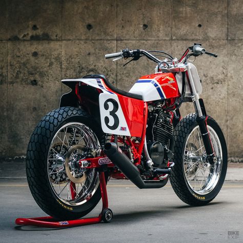 Honda RS600 replica flat track bike, built for the Stofskop race in South Africa Honda Dominator, Flat Track Racing, Flat Track Motorcycle, Tracker Motorcycle, Race Bike, Bike Race, Flat Tracker, Best Car Insurance, Bike Exif