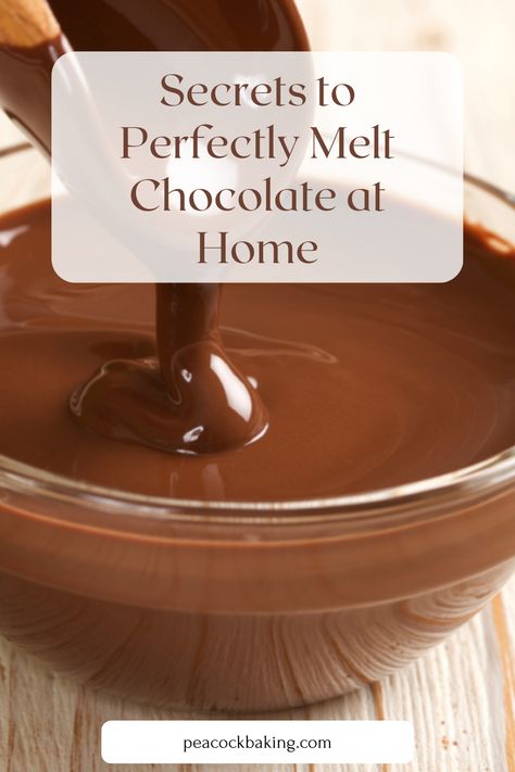 Do you love the rich, velvety taste of melted chocolate? Whether you’re a home baker, a chocolate enthusiast, or simply a dessert lover, knowing how to melt chocolate properly can elevate your culinary creations to a new level. #peacockbaking How To Melt Chocolate For Dipping, Best Way To Melt Chocolate, How To Melt Chocolate, Chocolate Walnut Fudge, Chocolate At Home, Nestle Chocolate, Walnut Fudge, Pumpkin Mousse, Chocolate Dishes