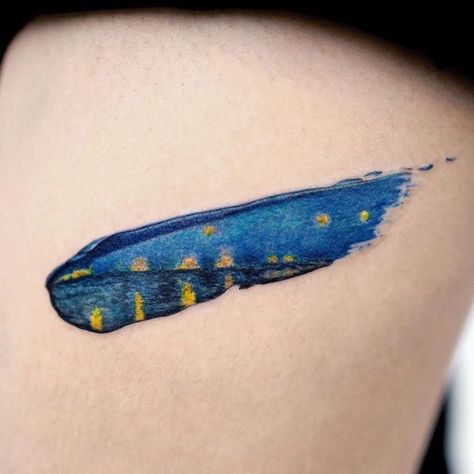 Van Gogh Tatuaje, Van Gogh Tattoo, Inspiration Tattoos, Tatuaje A Color, Tiny Tattoo, Aesthetic Tattoo, 문신 디자인, Pretty Tattoos, Mini Tattoos