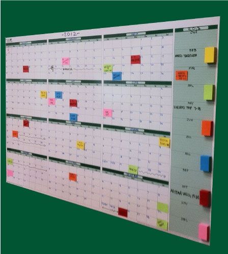 Full Size Forever Yearly Wall Planner 24" x 38" - Dry Erasable Office Organisation, Lego Wall, Office Organization At Work, Family Command Center, Year Planner, Wall Planner, Organization Planning, Work Organization, Office Walls