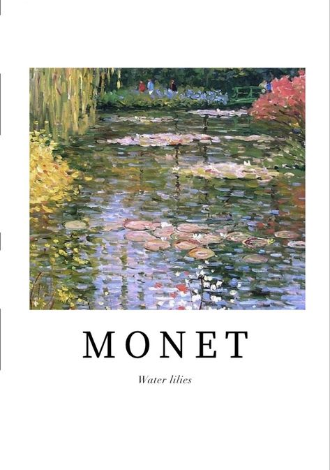 Monet Paintings Aesthetic, Vintage Aesthetic Art, Foto Muro Collage, Affiches D'art Déco, Printable Wall Collage, Monet Poster, Claude Monet Art, Claude Monet Paintings, Monet Water Lilies