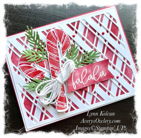 Stampin Up Candy Cane Dies, Sweet Candy Canes Stampin Up Cards, Sweet Candy Canes, Fun Holiday Cards, Candy Cane Cards, Chocolate Card, Homemade Christmas Cards, Stampin Up Christmas Cards, Candy Cards