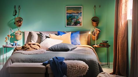 Bedroom styling tips and ideas - IKEA Ikea Bedroom Ideas For Women, Kleppstad Ikea Ideas, Ikea Bedroom Ideas For Couples, Ikea Bedroom Ideas, Bedroom Ideas For Couples Cozy, Bedroom Ideas For Couples Romantic, Bedroom Ideas For Women, Bedroom Styling, Women Inspiration