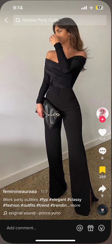 Classy Outfit For Birthday Dinner, Special Event Outfit Classy, Classy Outfits For Dinner Party, Casual Formal Party Outfit, Hostess Work Outfit, Trouser Party Outfit Classy, Outfit Ideas Winter Date Night, Slacks Going Out Outfit, Outfit Ideas For Dinner Classy