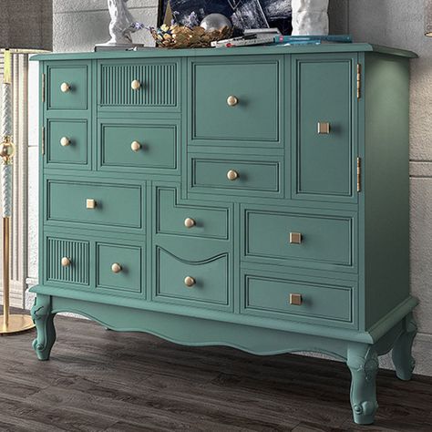 What is Included Style: Glam Product Type: Combo Dresser Color: Green White Royal Blue Gold-White Gray-Green Handle Color: Gold Material: Wood Handle/Accent Material: Metal Wood Type: Manufactured Wood Orientation: Horizontal Size: 47"L x 16"W x 36"H 40"L x 16"W x 36"H Length: Standard (38 - 58 in.) Height: Standard (36 - 50 in.) Purposeful Distressing Type: No Distressing Weights & Dimensions Overall Length - Side to Side: 47" (120 cm) 40" (102 cm) Overall Width - Front to Back: 16" (40 cm) Overall Height - Top to Bottom: 36" (92 cm) Features Cable Management: No Shelves Included: Shelves Not Included Drawers Included: Drawers Included Number of Drawers: 9 Soft Close or Self Close Drawer Glides: Yes Cabinets Included: Cabinet Included Number of Cabinets: 2 Number of Interior Shelves: Gold Dresser, Solid Wood Dresser, Iron Stools, Furniture Flips, Chest Dresser, Diy Furniture Renovation, Royal Blue And Gold, Wood Dresser, Furniture Renovation