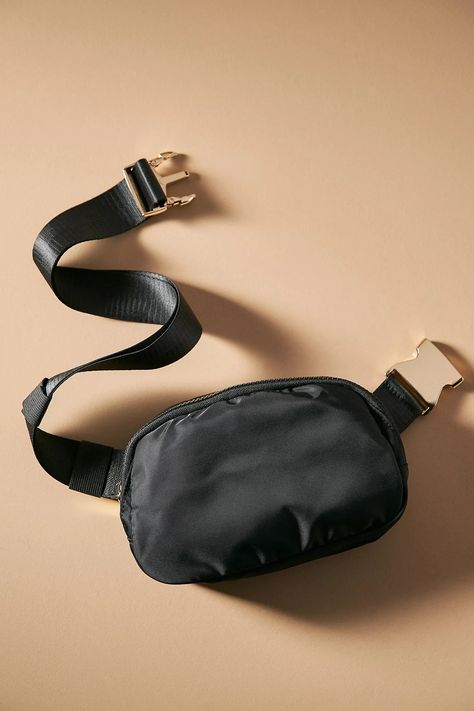 Nylon Belt Bag | Anthropologie Anthropologie Purse, Festival Fashion Outfit, Convertible Purse, Anthropologie Bags, Tan Handbags, Doctor Bag, Black Leather Crossbody Bag, Belt Bags, Crossbody Clutch