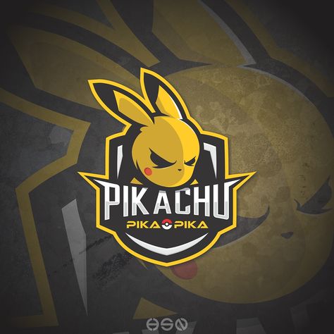 POKEMON Goes eSports!! on Behance Pikachu Logo, Gamer Logo, Pokemon Logo, Games Logo, Pikachu Pikachu, Sports Logo Inspiration, Logo Illustration Design, Logo Animal, Logo Desing