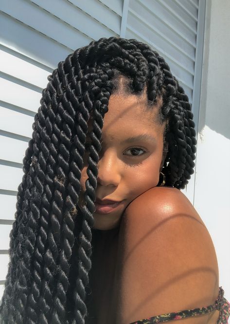 Afro Hair Twists, Box Dreads, Box Braids Twist, Afro Hairstyles Braids, Long Twist Braids, Twist Braids Hairstyles, Braids And Twists, Twisted Braids, Braiding Hair Colors