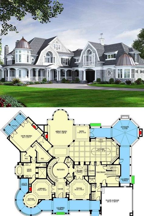 House 5 Bedroom, 2 Story House Plans, House Plans 2 Story, 2 Story House, 5 Bedroom House Plans, Basement House Plans, House Plans Mansion, Two Story House Plans, Mansion Floor Plan