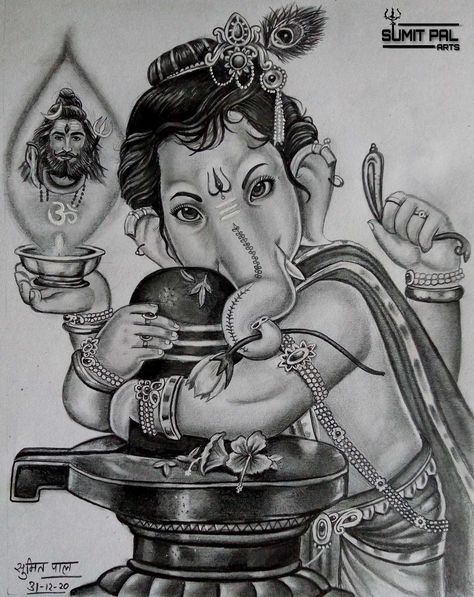 Shree ganesh sketch Ganapathi Drawing, Ganpati Drawing, Shiva Sketch, Ganesha Drawing, Ganesh Art Paintings, God Artwork, Pencil Sketch Images, Bff Drawings, Easy Love Drawings