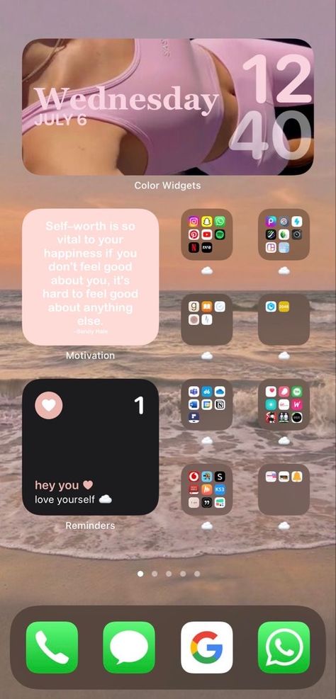 Iphone 11 Pink, Iphone Reminders, Self Love Aesthetic, Aesthetic Home Screen, Home Screen Ideas, Phone Inspiration, Iphone Aesthetic, Hey You, Aesthetic Home