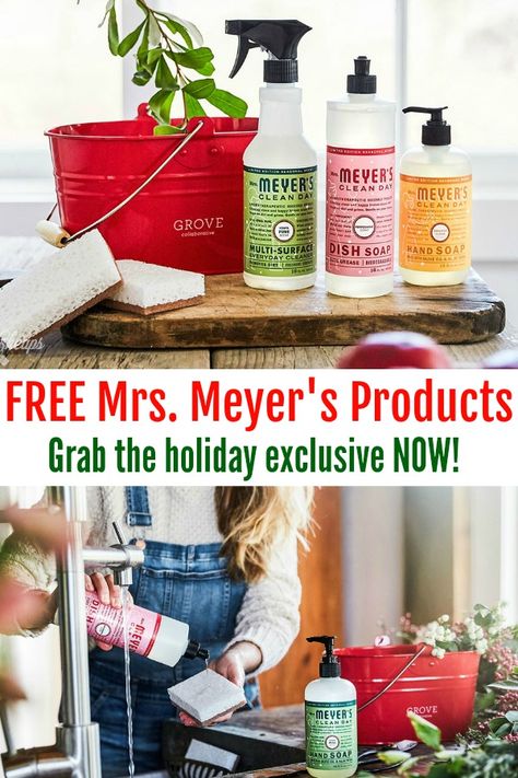 Hard to contain my excitement for this one!! Run over and gran this #FREE SET of Mrs. Meyer's products (INCLUDES THE CADDY)!!  Limited time only, limited edition holiday scents (peppermint, iowa pine, orange close).  All smell AMAZING! https://www.mamacheaps.com/2018/11/holiday-exclusive-free-mrs-meyers-products-from-grove-collaborative.html Mrs Meyers, Grove Collaborative, Fall Party Themes, Housekeeping Tips, Orange Clove, Fall Snacks, Fall Fest, Holiday Scents, Smell Amazing