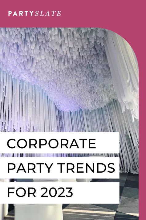 Corporate Banquet Ideas, Business Networking Event Decor, Gala Party Ideas Event Planning, 2023 Corporate Event Trends, New Year Event Decoration, Centerpiece For Corporate Event, Popular Party Themes 2023, Corporate Theme Party, Corporate Event Branding Ideas