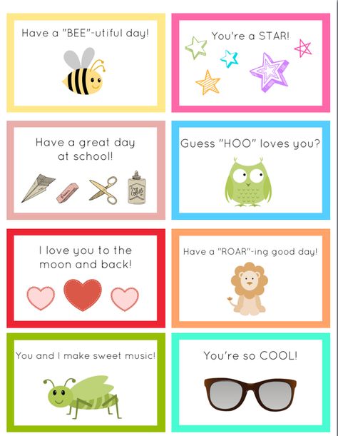 FREE printable lunch box notes for kids' lunches.  LOVE!  #SnackPack #spon K3 Activities, Lunchbox Printables, School Lunch Notes, Printable Lunchbox Notes, Notes For Kids Lunches, Kindness Notes, Kids Lunch Box Notes, Lunchbox Notes For Kids, Toddler Lunch Box