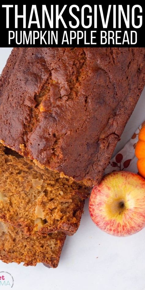 Pumpkin Apple Bread, Fall Bread, Fall Bread Recipes, Apples And Pumpkins, Apple Bread Recipe, Quick Bread Recipe, Moist Pumpkin Bread, Traditional Pumpkin, Fruit Bread