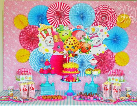 Shopkins Party Trolls Craft, Shopkins Birthday Party Ideas, Shopkins Party Decorations, Shopkins Bday, Shopkins Birthday Party, Shopkins Party, Shopkins Birthday, Birthday Party Design, Pamper Party