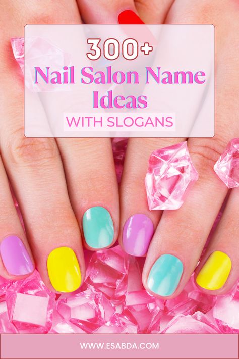 Manicure Name Ideas, Hair And Nail Salon Names, Mobil Nail Salon, Cute Names For Nail Salon, Nail Salon Business Name Ideas, Nail Salon Name Idea, Nail Art Studio Name Ideas, Name For Nails Studio, Unique Nail Tech Names