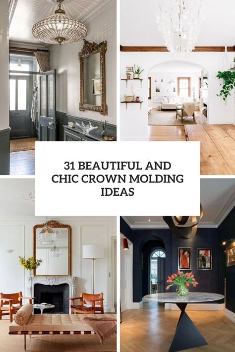 Crown Molding With Wallpaper, Transitional Crown Molding Ideas, Molding For Ceiling, Crown Molding For 8 Foot Ceilings, Classic Crown Molding, Crown Molding Alternative Ideas, Colored Crown Molding, Crown Molding Open Floor Plan, Crown Molding Color Ideas