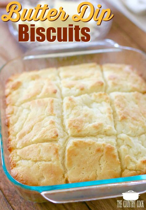 Butter Dip Biscuits (+Video) - The Country Cook Gluten Free Butter Dip Biscuits, Gluten Free Butter Dipped Biscuits, Butter Dips Biscuits, Butter Swim Biscuits No Buttermilk, Easy Biscuits From Scratch, Butter Swim Biscuits Easy Recipes, Butter Biscuits Easy, Easy Biscuit Recipe 3 Ingredients, Butter Dip Biscuits