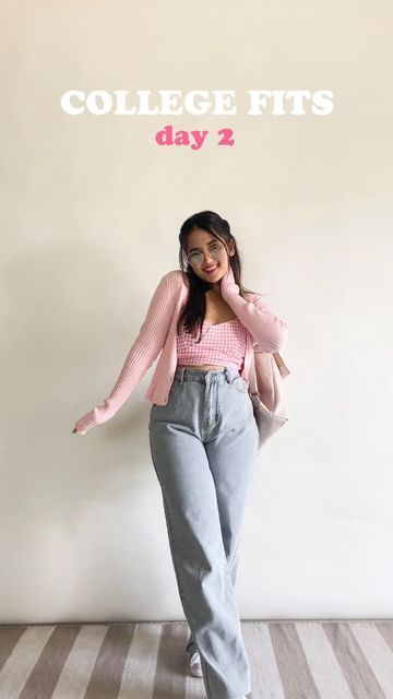 Mahek Mithare on Instagram: "COLLEGE FITS : day 2 for day 2 we’re going in w some pinks rooting for soft girl vibes ✨💓🌈 literally a fit i’d wear to college had i been given the chance again 🥹❤️🤌🏻 alsooo, a cardigan is always your rescue from dress code violation, hehe 💌 . Outfit details- Top : my store (link in bio - use “MAHEK30”) Cardigan : hm Jeans : Urbanic Sneakers : @thewhitepole . . #collegelife #collegeromance #collegegirls #dresscode #casualfit #streetstyle #streetfashion #college College Outfits From Myntra, Urbanic Outfit Idea, Urbanic Outfit, Urbanic Tops, Cardigan Hm, Hm Jeans, Graffiti Photography, College Fits, From Dress