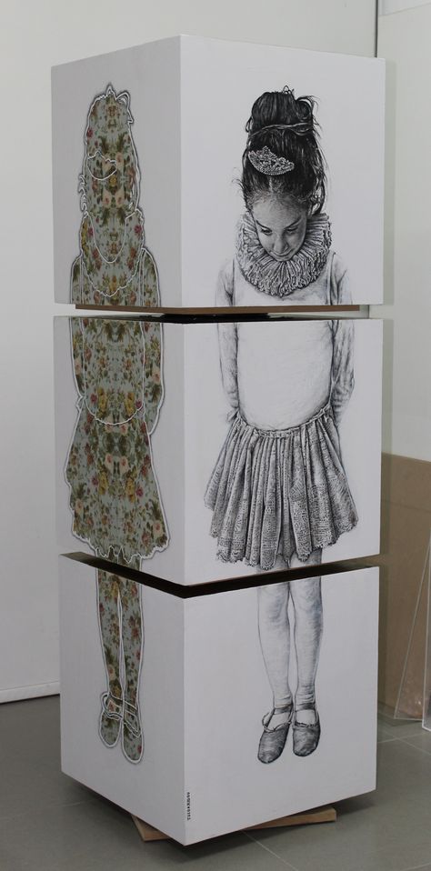 by Elena Tsigaridou Art Cube, Surealism Art, Paper Installation, Art Lessons Elementary, Art Et Illustration, A Level Art, Ap Art, Stitching Art, Kids Art Projects