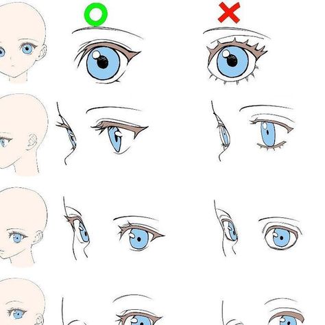 Anime Eyes 3/4 View, Half Closed Eyes Drawing Reference, Half Closed Eyes Drawing, Eyes From Different Angles, Closed Eye Drawing, Procreate Free Brushes, How To Draw Eyes, How To Draw Anime Eyes, Cute Eyes Drawing