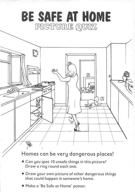 Hazards In The Home Worksheet  Teaching Students With Learning Safety At Home Worksheet, Safety At Home For Kids Worksheets, Safety Awareness Activities, Home Safety For Kids, Kitchen Safety Activities, Safety Rules At Home, Safety Activities For Kids, Kitchen Hazards, Safety Worksheets