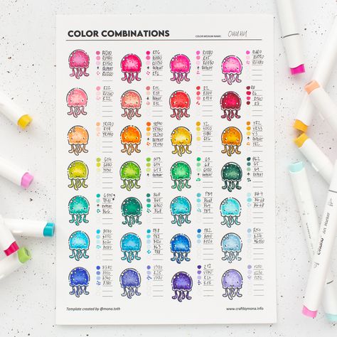 Copic Marker Color Chart, Copic Color Chart, Copic Markers Tutorial, Alcohol Ink Markers, Ohuhu Markers, Coloring Tips, Copic Sketch, Coloring Tutorial, Colouring Techniques