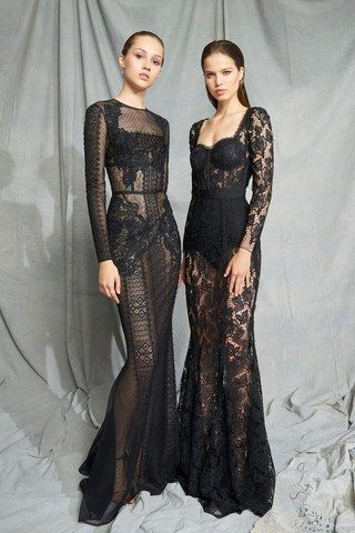 Zuhair Murad 2015, Zuhair Murad Resort, Black Lace Dresses, Black Gowns, Fashion Design Inspiration, Fashion Week Dresses, Dark Clothes, Couture Runway, Lace Dresses