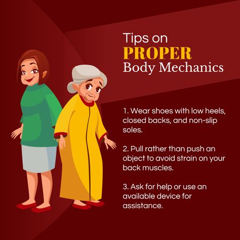 Tips on Proper Body Mechanics  #BodyMechanics #LowHeels Mechanics Workshop, Proper Body Mechanics, Acid Reflux Diet, Face Pores, Body Mechanics, Baking Soda Cleaning, Health Care Services, Home Health Care, Back Muscles