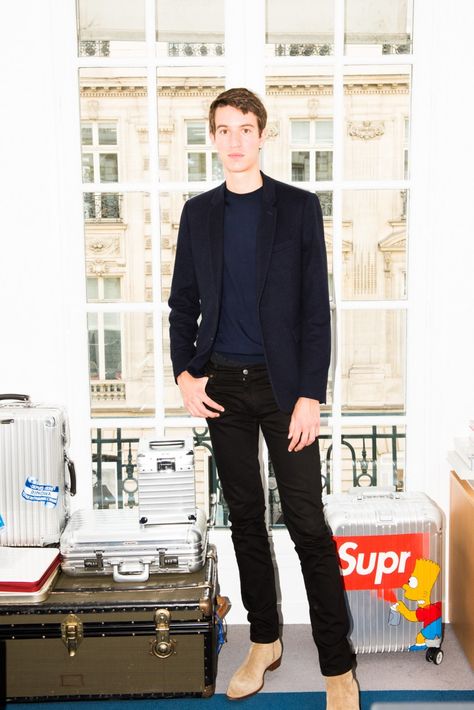 Rimowa’s CEO Talks Latest Off-White Collab, Social Media, and Luxury - Coveteur Alexandre Arnault, Luggage Brands, Luggage Store, Suitcases, Best Brand, Men's Blazer, Pretty People, How To Look Better, Suit Jacket