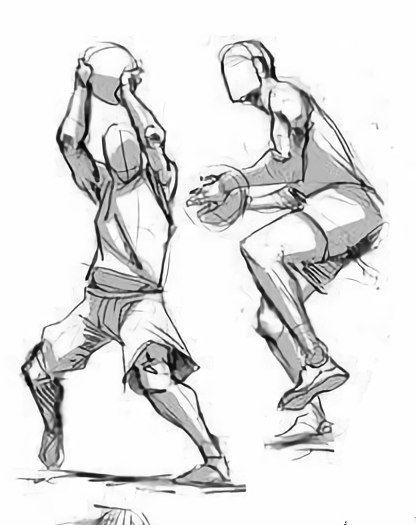 Basketball Poses, Basketball Drawings, Sports Drawings, Perspective Drawing Lessons, Action Pose Reference, Body Sketches, Human Anatomy Art, Human Drawing, Anatomy Sketches