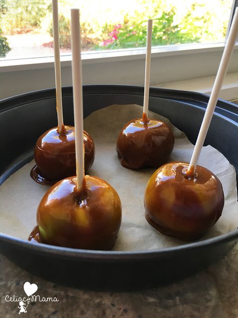 Gluten Free Caramel Apples Recipe Gluten Free Caramel Apples, Gluten Free Caramel, Christmas Casserole, Halloween Ice Cream, Mini Caramel Apples, Caramel Apples Recipe, Golden Delicious Apple, Homemade Candy, Apple Crisp Recipes