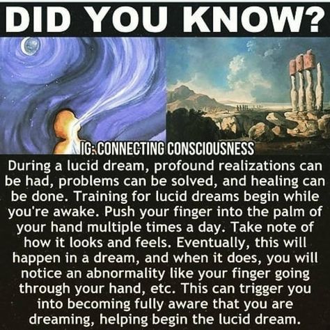 Lucid dreams! Healing?! Self knowledge?! Connecting Consciousness, Lucid Dreaming Tips, Self Knowledge, Healing Self, Cool Science Facts, Lucid Dream, Creepy Facts, Lucid Dreams, Intresting Facts