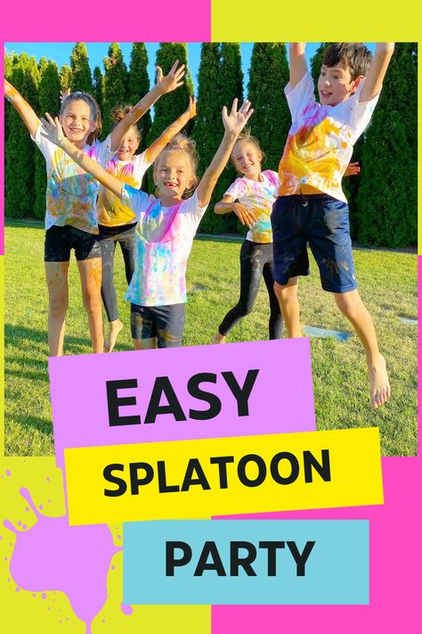 Splatoon Birthday Party Ideas, Splatoon Birthday Party, Splatoon Party, Splatoon Birthday, Twins Party, Paintball Party, Birthday Party Games, Summer Ideas, 8th Birthday