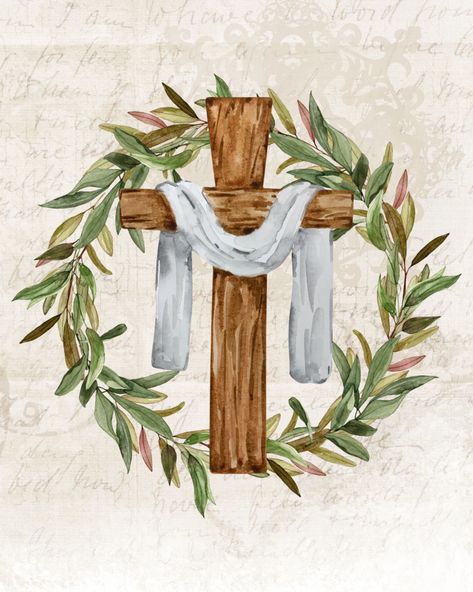 Easter Cross Wreath FREE PRINTABLES – Hammons Nest Christian Easter Art, Easter Drawings, Easter Paintings, Easter Poster, Easter Backgrounds, Cross Wreath, Easter Wallpaper, Easter Printables Free, Easter Images