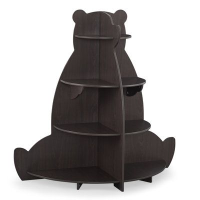 Looking for beary-y cute storage option? Look no further than this Bear Bookcase by Delta Children. An adorable addition to any play space or kid's room, this bookcase features a variety of shelves in different shapes and sizes, giving plenty of space to hold toys, books or display décor. And the bottom shelves are easily accessible, so kids can help with the cleanup. Designed with your child’s safety in mind, this bookcase attaches securely to any wall with the included wall anchor. Plus, it’s Tree Bookcase, Black Nursery, Modern Playroom, Woodland Nursery Boy, Cute Storage, Green Craft, Bear Nursery, Kids Bookcase, Playroom Furniture