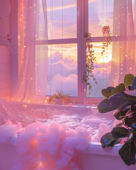 Dreamy baths ♡ #ai #aiart #aiartcommunity #aiartwork #midjourneyv6 #midjourney #midjourneyart #midjourneygallery #pink #pinkaesthetic #digitalart #dreams #dreamland #ethereal #ethereal_moods #dreamyart #dreamy #ａｅｓｔｈｅｔｉｃ #aesthetictumblr #surrealart #surreal Big Pink Bedroom Aesthetic, Dreamy Music Aesthetic, Pastel Dream Aesthetic, Pillow Featherbed, Ethereal Images, Daydream Aesthetic, Dreamer Aesthetic, Ethereal Bedroom, Magic Places Fantasy Dreams