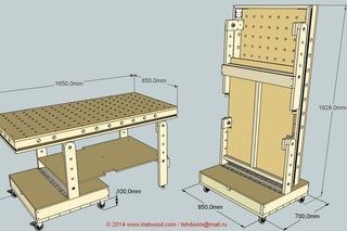 Folding Workbench, Power Tool Organizer, Workbench Plans Diy, Woodworking Bench Plans, Woodworking Shop Projects, Woodworking Power Tools, Diy Workbench, Garage Work Bench, Workbench Plans