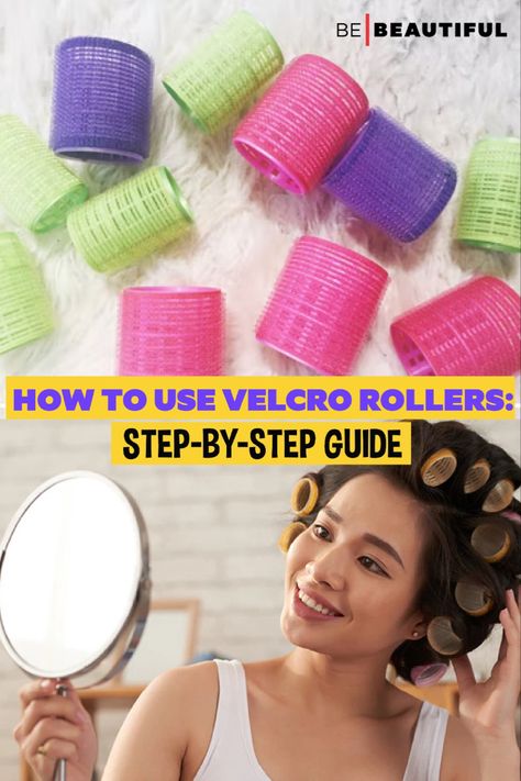 Velcro rollers at home How To Do Velcro Rollers, How To Use Curlers Rollers, How To Use Curlers, Velcro Rollers Tutorial, Velcro Curlers, Velcro Hair Rollers, Blowout At Home, Rollers Hair, Velcro Rollers