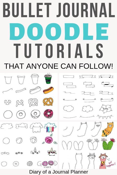 Find super Easy doodles that anyone can draw. These easy things to draw are fun and look fantastic in notebooks and Bullet Journals. Start doodling now with these amazing tutorials with step by step images. #doodle #doodles #doodling #drawings #easydoodles #bulletjournaldoodles #howtodraw Doodle Bullet Journal, Trin For Trin Tegning, Journal D'inspiration, Minimalist Bullet Journal, How To Bullet Journal, Bujo Doodles, Bullet Journal 2019, Drawing Eyes, Bullet Journal Ideas