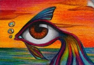 Surrealism Project Surrealism Drawing, Surealism Art, Classroom Art Projects, Surreal Artwork, Fish Eye, Surrealism Painting, Tarot Art, Eye Pencil, Hippie Art