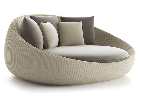 TWIGA | Curved garden sofa Twiga Collection By Atmosphera Luxury Daybed, Tropical Pool Landscaping, Luxury Outdoor Furniture, Tropical Pool, Woven Furniture, Types Of Sofas, Garden Sofa, Armchair Design, Stylish Furniture