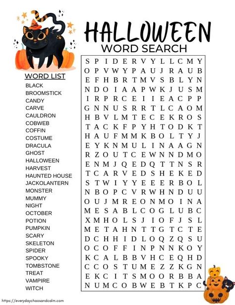 Halloween Booklet Printable, Free Halloween Word Search Printables, Halloween Words List, Free Halloween Activity Printables, Halloween Worksheets Free Printable, Halloween Word Search Free Printable, Word Find Free Printable, Halloween Word Search Printables, Halloween Free Printables