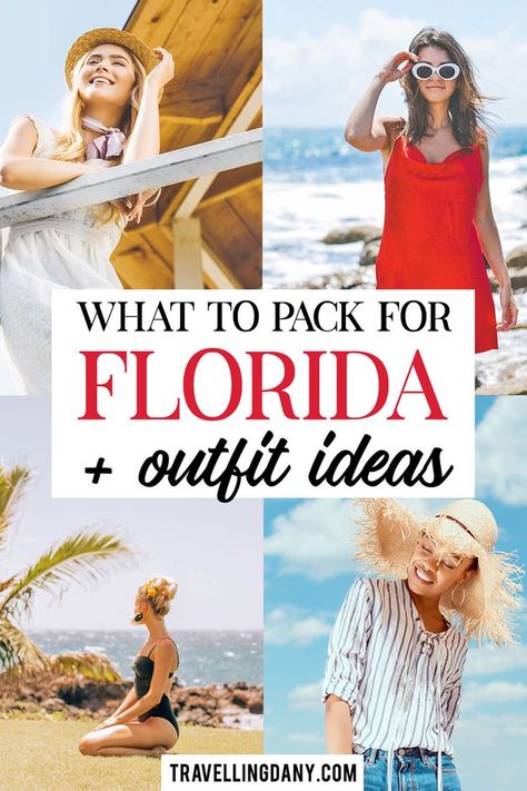 Florida Packing List, Florida Outfits Vacation, Packing List For Florida, Florida Packing, Weekend Trip Packing List, Key West Outfits, Beach Trip Packing List, Florida Vacation Outfits, Weekend Trip Packing