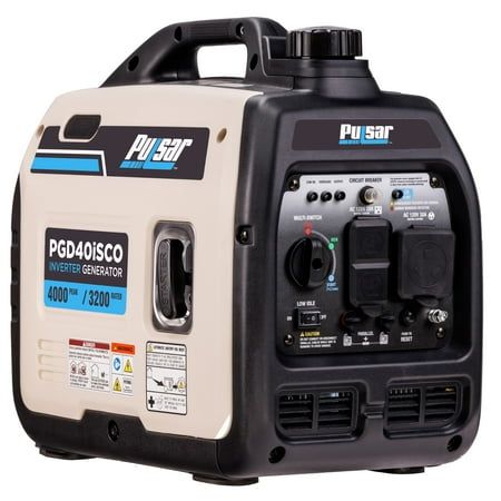 When it comes to power on the go, the Pulsar PGD40iSCO portable inverter generator delivers big results in a compact, lightweight package. Weighing only 46 pounds, this unit operates at 4,000 peak watts and 3,200 running watts, making it a top choice for powering home, work, and recreational activities. And with its compact footprint, transportation and storage are a breeze. But the PGD40iSCO isn't just small and powerfulit's an incredibly quiet generator too! In fact, it's rated at only 59 dB, Gas Powered Generator, Portable Inverter Generator, Free Energy Generator, Inverter Generator, Generator House, Portable Generator, Gas Generator, Power Inverter, Power Generator